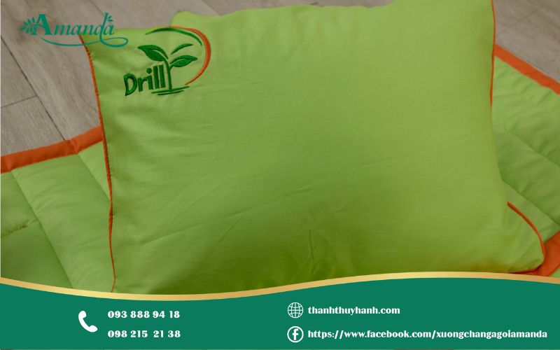 Trọn bộ mền gối học màu xanh dương nổi bật